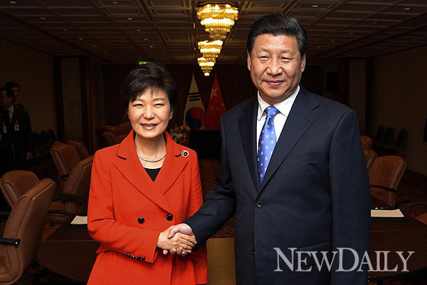 ▲ 지난 3월 네덜란드 헤이그에서 열린 핵안보정상회의에서 박근혜 대통령이 시진핑 중국국가주석과 정상회담을 가졌다. ⓒ뉴데일리