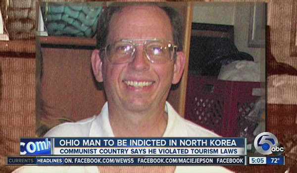 ▲ 제프리 에드워드 파울 씨가 김정은 정권에 억류됐을 당시 현지 보도화면. ⓒ美ABC 뉴스 보도화면 캡쳐