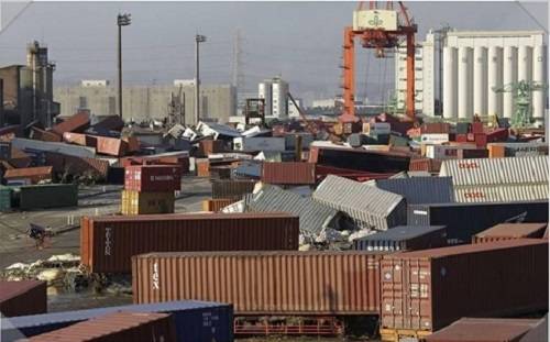 ▲ 지진 피해를 입은 일본 항만 모습ⓒ제공=이종배 의원실