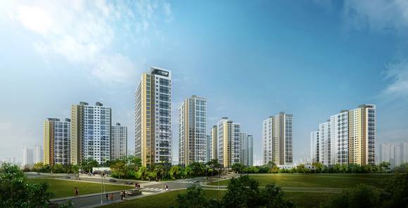 ▲ 현대건설이 오는 24일 경기 수원 영통구 망포동 일원에 분양 예정인 '힐스테이트 영통' 투시도.ⓒ현대건설