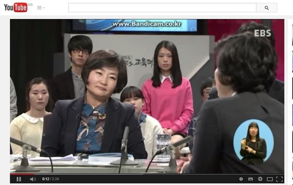 ▲ 생방송 EBS 교육대토론, '학교급식 식중독, 학부모는 불안하다!'편에 출연한 배옥병씨.ⓒ 유튜브 화면 캡처