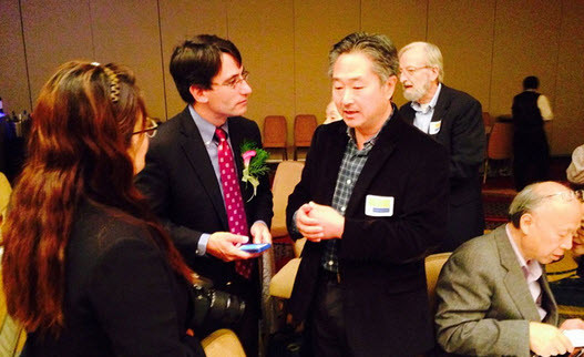 ▲ 자누지 전 앰네스티 지부장과 일심회 간첩단 사건 총책 장민호씨 ⓒ 재미동포전국연합회 화면캡처