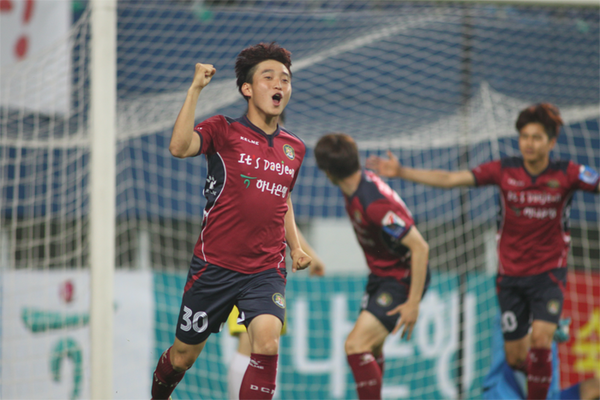 ▲ 대전 시티즌의 송주한 선수.ⓒ프로축구연맹