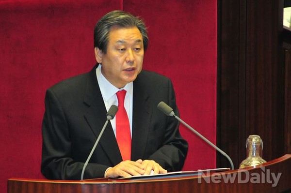 ▲ 지난달 30일 국회 교섭단체 대표연설에서 "공짜 복지는 없다"고 단언한 새누리당 김무성 대표최고위원. ⓒ뉴데일리 이종현 기자