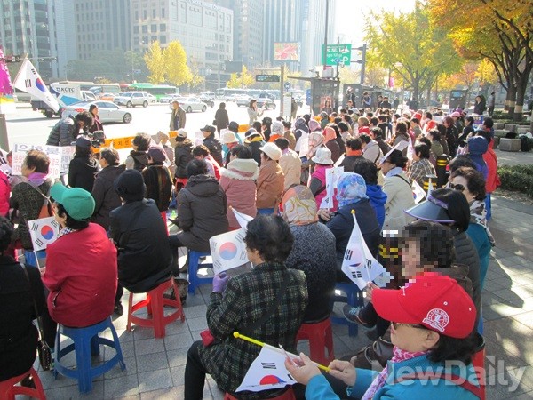 ▲ 이날 뉴코리아여성연합은 북한 독재정권을 비판하며 인권이 없는 북한 주민들의 비참한 실상을 폭로했다. ⓒ뉴데일리 유경표 기자