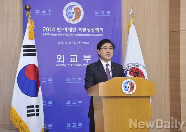 ▲ 브리핑하는 노광일 외교부 대변인. ⓒ뉴데일리 정재훈 기자