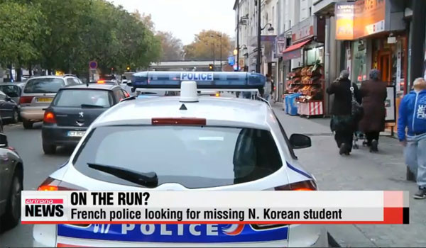▲ "튀는 중?" 프랑스에서 북한유학생 한 명이 보위부의 손아귀에서 탈출, 피신했다. ⓒ아리랑 TV 관련 보도화면 캡쳐