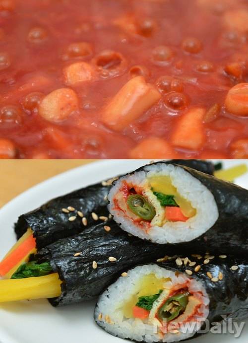 ▲ 청량고추가 통째로 들어가는 땡초김밥. 매실엑기스가 맛의 비법 ⓒ뉴데일리 정상윤 사진기자