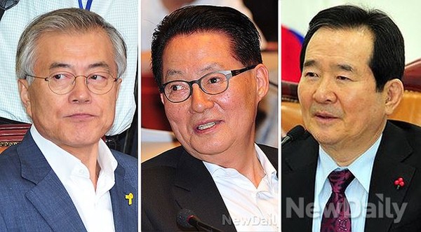 ▲ 새정치민주연합 문재인-박지원-정세균 비대위원.ⓒ뉴데일리 이종현 기자