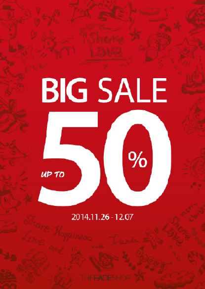 ▲ 'BIG SALE 50%' 이벤트 이미지ⓒ더페이스샵