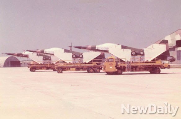 ▲ 1974년 8월 27일 F-5E 도입 당시 사진.ⓒ공군