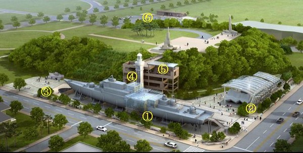 ▲ 해군 2함대내 천안함 전시시설 조감도.ⓒ해군