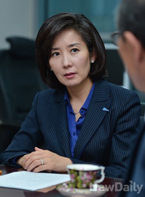 ▲ 새누리당 나경원 의원이 지난 28일 뉴데일리와 인터뷰를 하고 있다. ⓒ뉴데일리 정상윤 기자