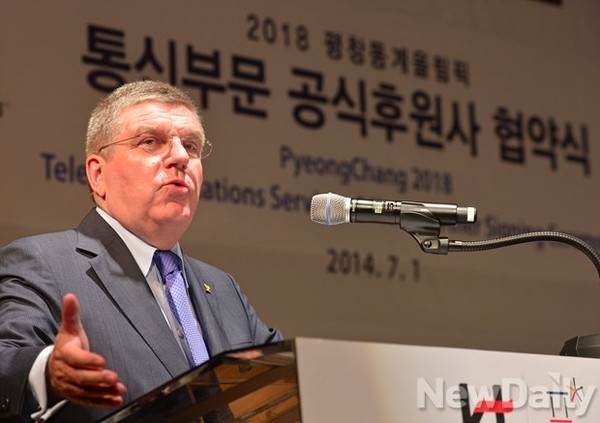 ▲ IOC 토마스 바흐 위원장.ⓒ뉴데일리 정상윤 사진기자