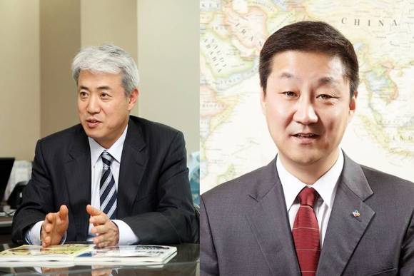 ▲ CJ대한통운 공동대표 겸 국내부문장 손관수 CJ대한통운 상근고문(부사장, 54)이,  CJ주식회사 경영총괄에 신현재 CJ대한통운 대표이사(부사장, 53)이 선임됐다. ⓒCJ그룹