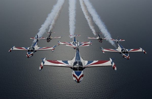 ▲ 블랙이글 특수비행팀 소속 A-37 공격기 .ⓒ공군