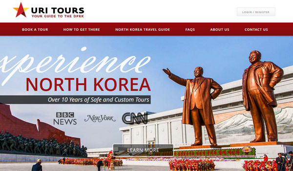 ▲ 미국의 북한전문여행사 '우리투어스'. ⓒ우리투어스 홈페이지 캡쳐