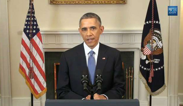 ▲ 17일(현지시간) 오바마 대통령의 '쿠바와의 국교 정상화' 성명은 인터넷을 통해서도 생중계 됐다. ⓒ美백악관 생중계 화면 캡쳐