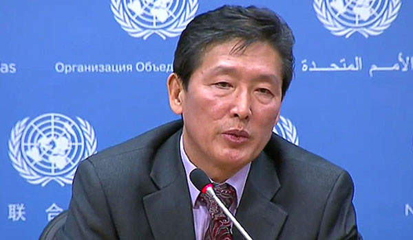 ▲ 최근 교체된 리동일 유엔 차석대사. '경질'인지 인사이동인지는 확실치 않다. ⓒSBS 보도화면 캡쳐