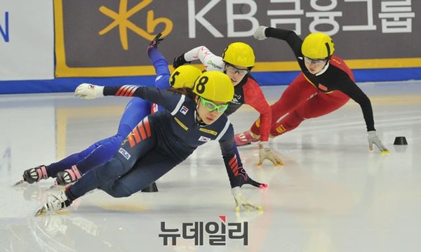 ▲ 전지수 선수는 쇼트트랙 500m에서 여자부 은메달을 차지했다. ⓒ뉴데일리 이종현 사진기자