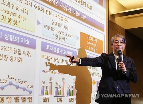 ▲ 임종룡 농협금융지주 회장이 22일 오전 서울 중구 은행회관에서 자산운용 역량 강화방안을 발표하고 있다.