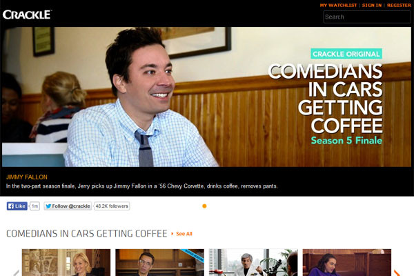 ▲ 소니 픽쳐스가 보유한 온라인 플랫폼 '크래클'. 이 곳에서 영화 '인터뷰'를 보게될 수도 있다. ⓒ크래클 홈페이지