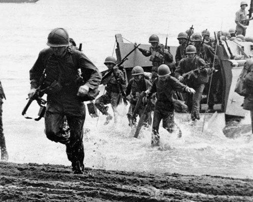 ▲ 2차 세계대전 당시 과달카날 전투에 참전한 美해병 1사단 장병들. 역전의 용사들이었지만 장진호의 혹한에 많이 희생당했다. ⓒ뉴질랜드 주재 美대사관 홈페이지