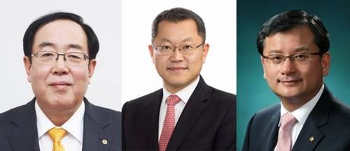 ▲ ⓒ 한화건설 해외부문장 최강호, 김희철 한화큐셀 대표 이사 , 여승주 부사장 한화그룹 경영기획실