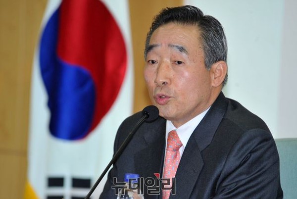 ▲ 평화통일 컨퍼런스를 주최한 월드피스자유연합의 민경백 상임고문. ⓒ뉴데일리 이종현 기자