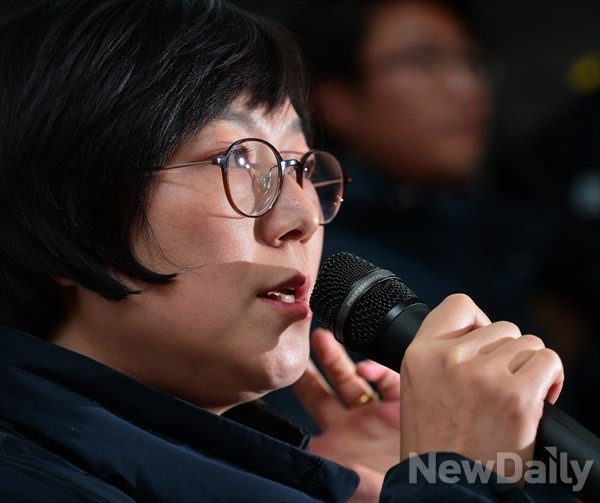 ▲ 황선 전 민주노동당 부대변인.ⓒ 사진 뉴데일리 정상윤 기자