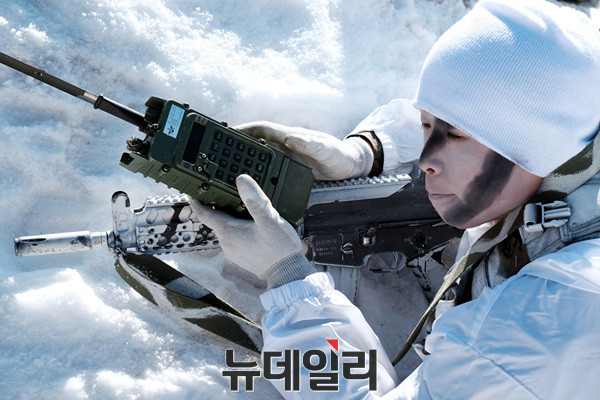 ▲ 황병산 동계 전술 훈련중인 육군 특전사 대원ⓒ태상호