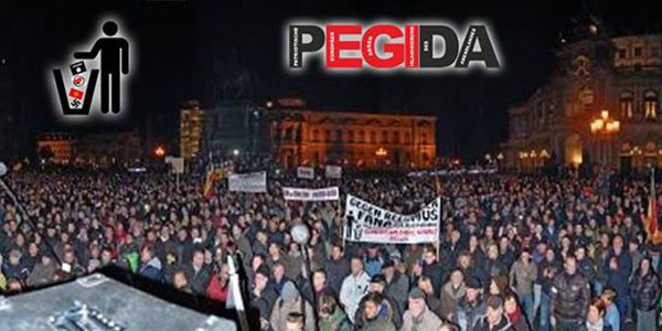 ▲ ‘유럽의 이슬람화에 반대하는 애국적 유럽인들(PEGIDA)’의 시위 장면. 이들은 무슬림 이민과 나치, 공산주의에 반대한다. ⓒPEGIDA 지지 홈페이지 갤러리 캡쳐
