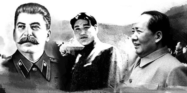 ▲ 스탈린과 김일성, 마오쩌둥.ⓒ 사진 뉴데일리DB