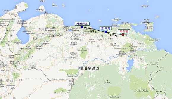 ▲ 베네수엘라 피리탈-I 프로젝트 위치도.ⓒGS건설