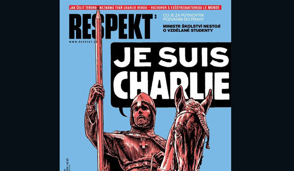 ▲ '샤를리 엡도' 테러 이후 서방 진영에서는 '표현의 자유'를 공격한 무슬림 테러조직에 대한 비난이 거세지면서 역풍도 불고 있다. 일부 잡지는 사진처럼 "내가 샤를리다"라고 외치는 이들을 십자군에 빗대 풍자하기도 했다. ⓒCNN 관련 보도 캡쳐