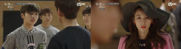 ▲ '슈퍼스타K'에서 운명적으로 한 팀을 이루게 된 '칠전팔기' 멤버들은 해라의 기지로 전원 통과했지만 방송에선 통편집 됐고, 세찬(B1A4 진영)은 불의의 교통사고로 인한 죽음을 암시했다.