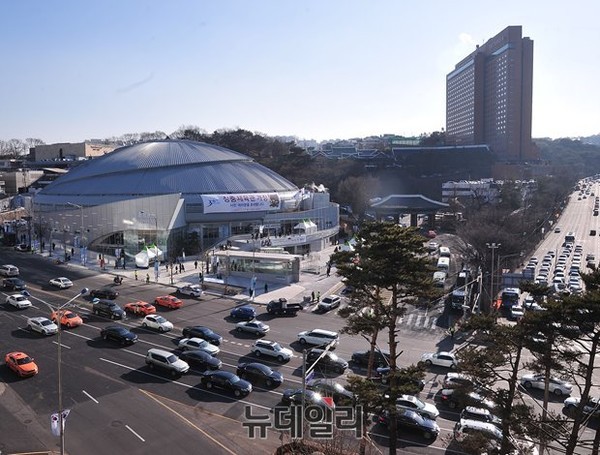 ▲ 새롭게 태어난 장충체육관 전경.ⓒ뉴데일리 정재훈 사진기자