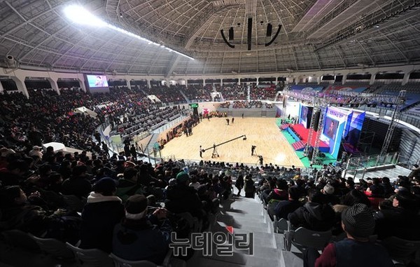 ▲ 새롭게 태어난 장충체육관 내부 모습.ⓒ뉴데일리 정재훈 사진기자