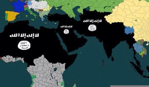 ▲ 테러조직 ISIS의 중기목표. 중동과 북아프리카, 서남아시아에 '통일 무슬림 제국'을 건설하는 것이다. ISIS는 이를 실행에 옮기려 노력하고 있다. ⓒISIS 선전영상 캡쳐