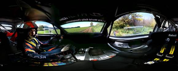 ▲ WRC 가상현실 체험 파노라마 화면 캡처. ⓒ현대차