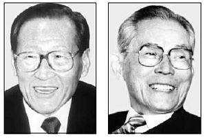 ▲ 아산 정주영 고 현대그룹 회장과 호암 이병철 고 삼성그룹 회장ⓒ