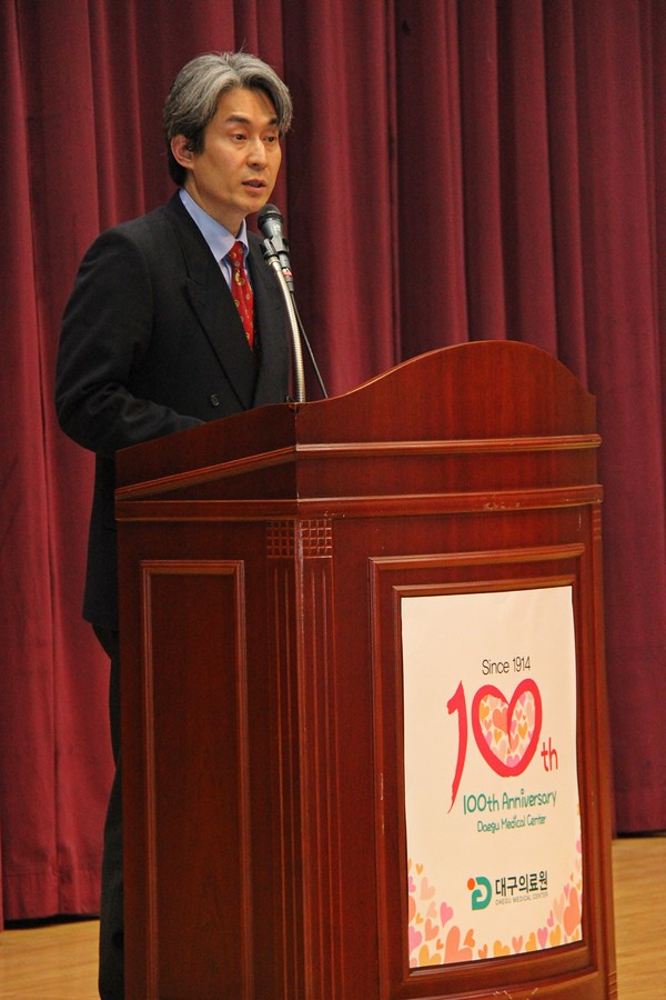 ▲ 신창규 신임 대구의료원장이 2일 취임식에서 인사말을 하고 있다.ⓒ대구시 제공