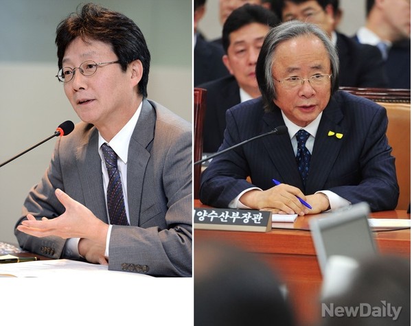 ▲ 새누리당 원내대표에 도전하는 유승민 의원(왼쪽)과 이주영 의원.  ⓒ뉴데일리 이종현 기자