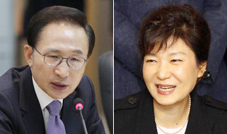 ▲ 이명박 전 대통령과 박근혜 대통령 ⓒ조선일보DB