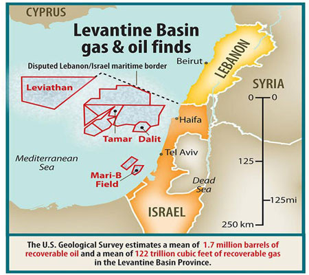 美노블에너지가 이스라엘 앞바다 '리바이어던 광구'에서 발견해낸 셰일가스 규모. ⓒ로열더치셸 홈페이지 캡쳐
