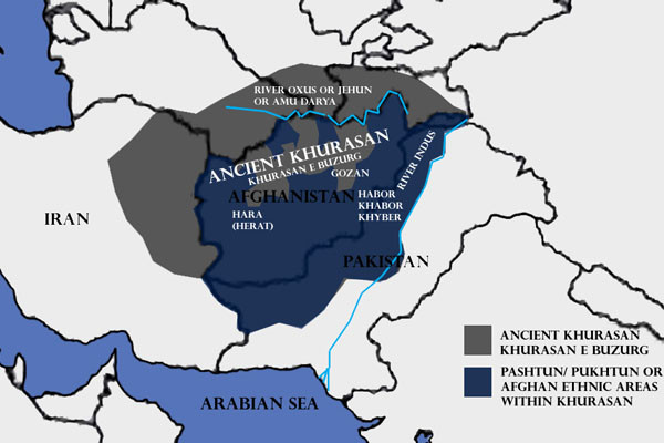 ▲ 호라산이라는 지역은 현재 이란의 한 지역이기도 하나 과거 무슬림 제국의 이름이기도 하다. ⓒ과거 호라산 제국의 영토-위키피디아 공개사진