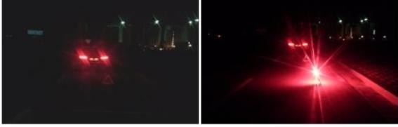 ▲ 사진 왼쪽 불꽃신호기 설치전 사진 오른쪽 불꽃 신호기 설치 후 ⓒ한국도로공사 제공