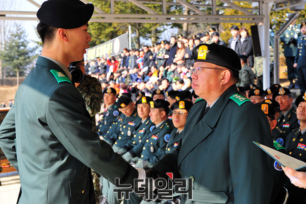 ▲ 특전부사관 214기 임관식 ⓒ뉴데일리 오세진 기자