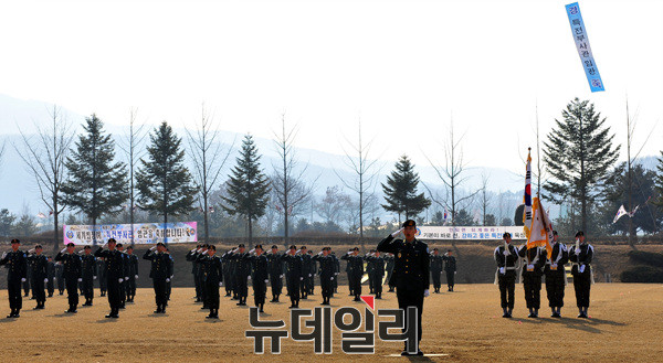 ▲ 특전부사관 214기 임관식 ⓒ뉴데일리 오세진 기자