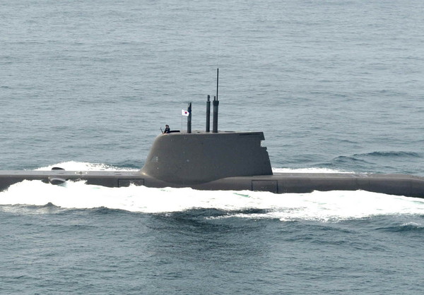 ▲ 항진중인 214급 잠수함.ⓒ해군